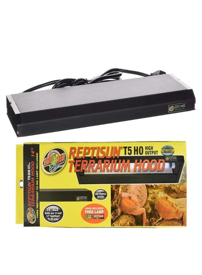 DBDPet 's Bundle with Zoomed Reptisun 14" T5HO Terrarium Hood Light Fixture & Free 5.0 UV-B Bulb & Includes Attached Pro-Tip Guide - Great for Small Reptiles, Chameleons, Geckos, and More! - Image 1